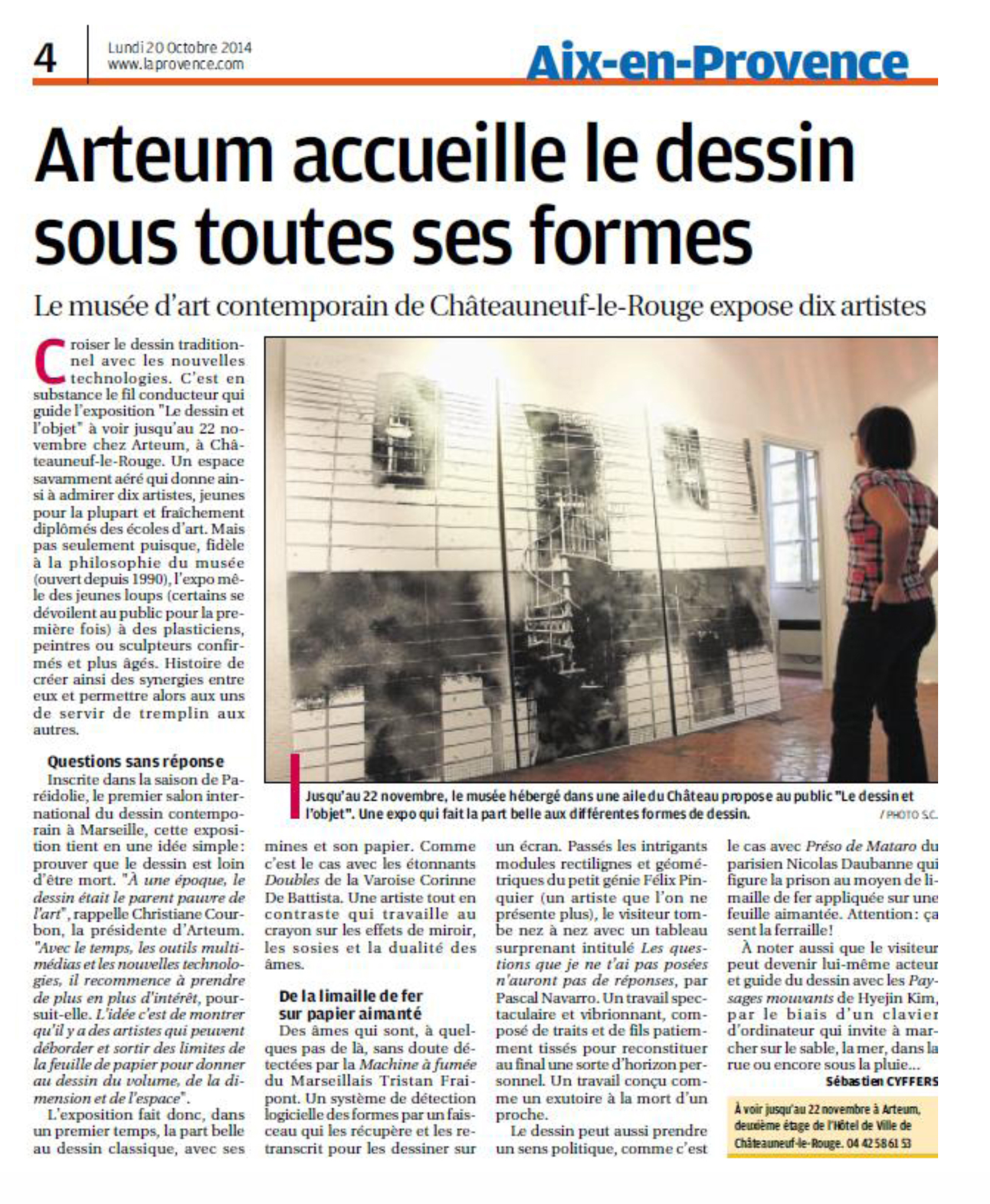 Article La Provence Le dessin et l'objet #2